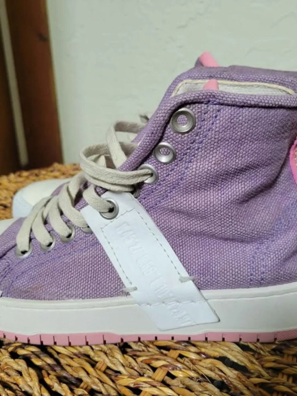 A.S.98 Purple High Top Sneakers Size 37 7